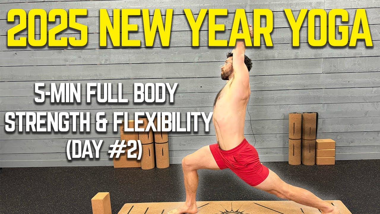 5 Minute Yoga For Full Body Strength & Flexibility (New Years Yoga 2025 Day #2)
