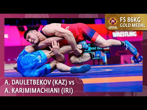 Gold Medal • FS 86Kg • Azamat DAULETBEKOV (KAZ) vs. Alireza KARIMIMACHIANI (IRI)
