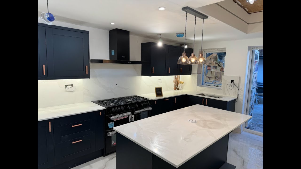 Luxury quartz kitchen worktops video