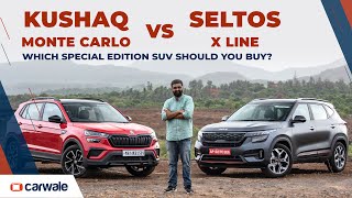 Skoda Kushaq Monte Carlo vs Kia Seltos X Line | Which Special Edition SUV Should You Buy? | CarWale
