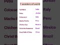 Seven Wonders Of World 7 Wonders Generalmcqs