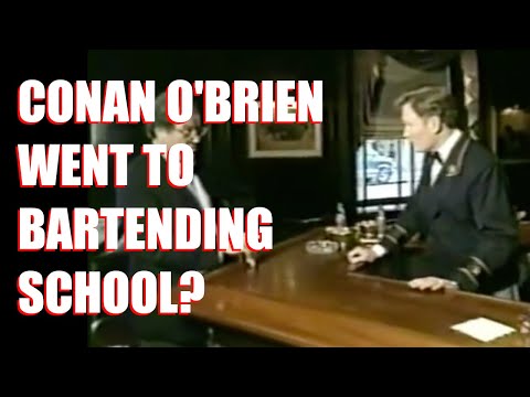 Bartender Reacts - CONAN O'BRIEN Attended BARTENDING SCHOOL??!?