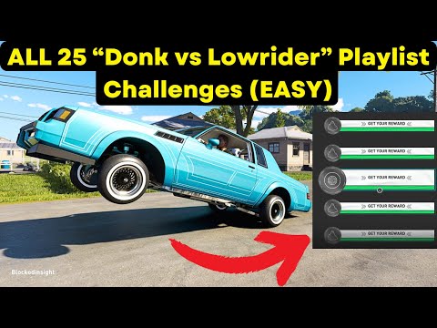 How to Complete ALL 25 “Donk vs Lowrider” Challenges FAST in Motorfest!!