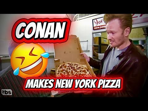 Conan O’Brien Makes NYC Pizza | Hilarious Reaction 