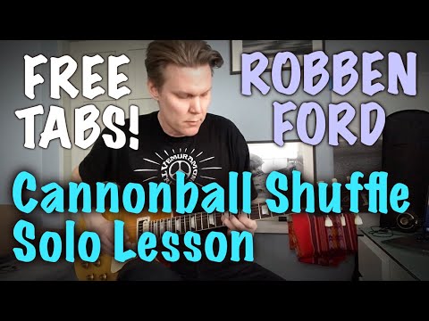 Cannonball shuffle - Robben Ford. Amazing guitar solo, lesson by Marko Karhu