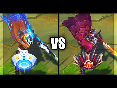Pulsefire Pantheon vs Dragonslayer Pantheon Epic Skins Comparison (League of Legends)