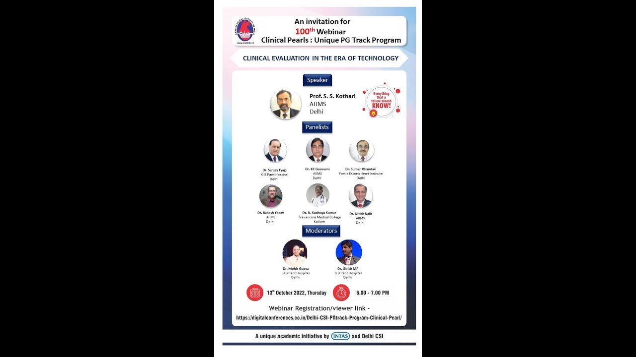 Clinical Evaluation in the Era of Technology: Prof SS Kothari