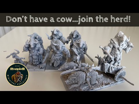 Unboxing PrintMyMinis minotaurs for Kings of War herd or alternative bullgor