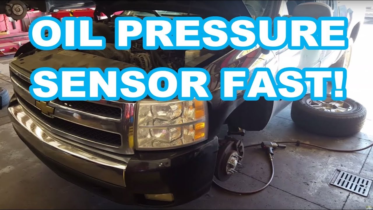 Chevy Silverado 5.3L OIL PRESSURE SENSOR REPLACEMENT 4.8 6.0 sierra yukon  sending unit p0523  gauge