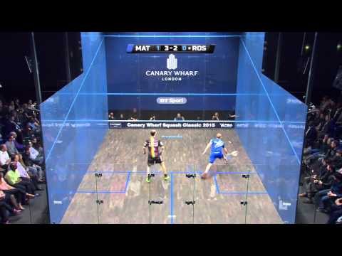 Squash: MegaRallies EP112: Matthew v Rosner : Canary Wharf Classic 2015