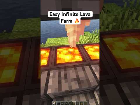Easy Infinite Lava Farm in Minecraft #minecraft #automaticfarm #minecraftbuilding #minecrafttutorial