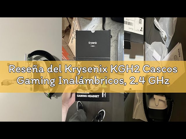 Vídeo relacionado con Krysenix 2,4 GHz Cascos Gaming Inalámbricos para PS5, PS4, PC, Mac, Switch, Auriculares Inalámbricos Bluetooth 5.4 con micrófono, Cancelación de Ruido, Duración 40Hr, Luz LED, Blanco Puro