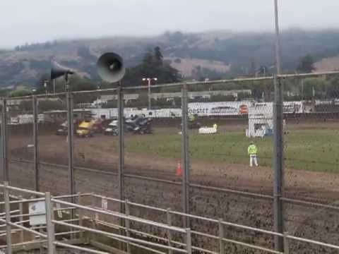 Sprint Car Into Fence
