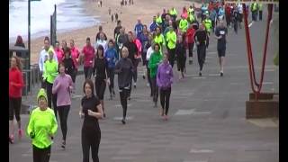 preview picture of video 'Whitley Bay parkrun 14th March 2015- start'