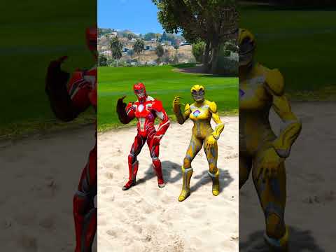 Power Ranger Team VS Thor Avenger Team Which Random Team Will Win #shorts #gta5 #hulk