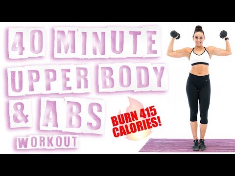 40 Minute Upper Body and Abs Workout 🔥Burn 415 Calories! 🔥