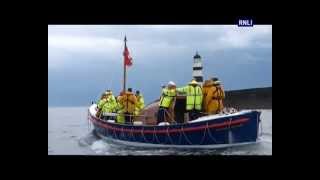 preview picture of video 'RNLI lifeboats escort historic lifeboat back home to Seaham'