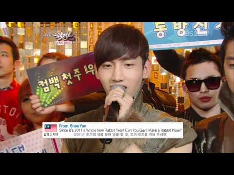 110114 KBS Music Bank TVXQ - Back Stage