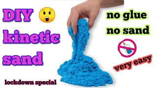 Diy Kinetic Sand/How to make kinetic sand at home/Homemade kinetic sand without Glue/Diy Kineticsand