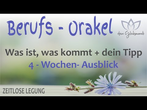 Berufsorakel *WAS IST, WAS KOMMT & DEIN TIPP* 4-Wochen - Ausblick  - zeitlos - Tarot+Orakel - Karten