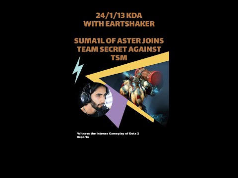 Sumail's Epic 24/1/13 KDA with Earthshaker! Team Secret vs. TSM Dota 2 Tournament