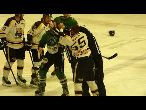 LNAH Agresseur de dave hamel plus melee plus Dave hamel vs Hubert poulin 24fev