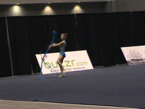 Anya Voznyuk. Ribbon routine, level 6