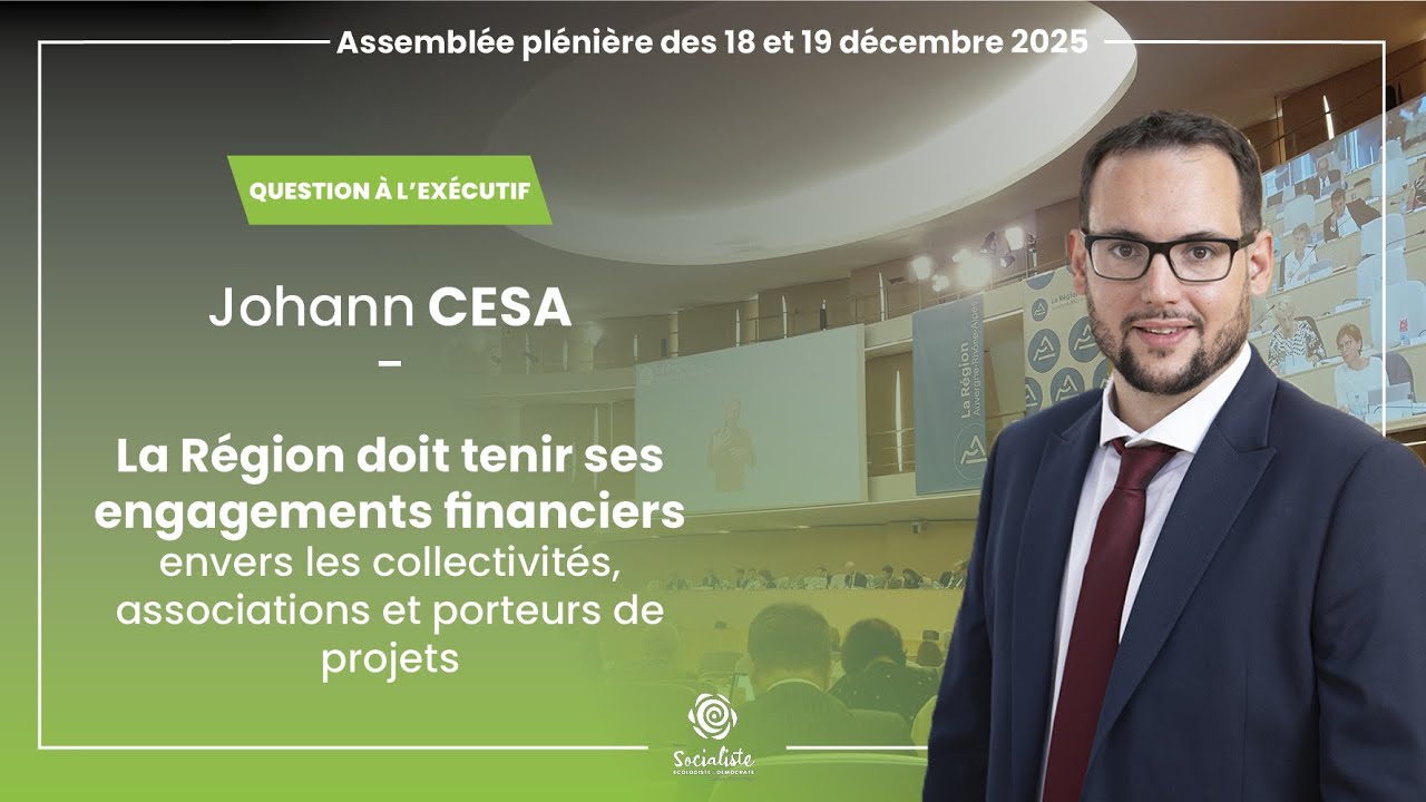 Question orale - La Région doit tenir ses engagements financiers