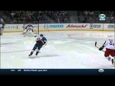 Patrik Berglund bottlepopper snapshot goal 1-1 Columbus Blue Jackets vs St. Louis Blues  Mar 28 2015
