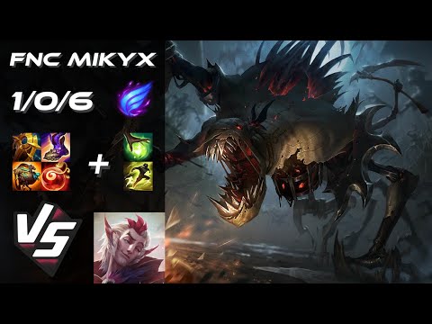 Fnatic Mikyx SUPPORT Fiddlesticks vs Rakan - EU Challenger Patch 25.S2.1