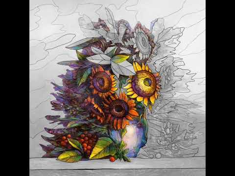 Digital painting of floral flower vase amazing🌺🌸🌼