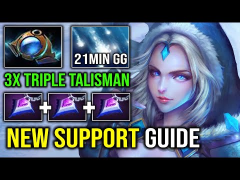 How to Play Hard Support Crystal Maiden | EZ 21Min GG First Item Triple Null Talisman Dota 2