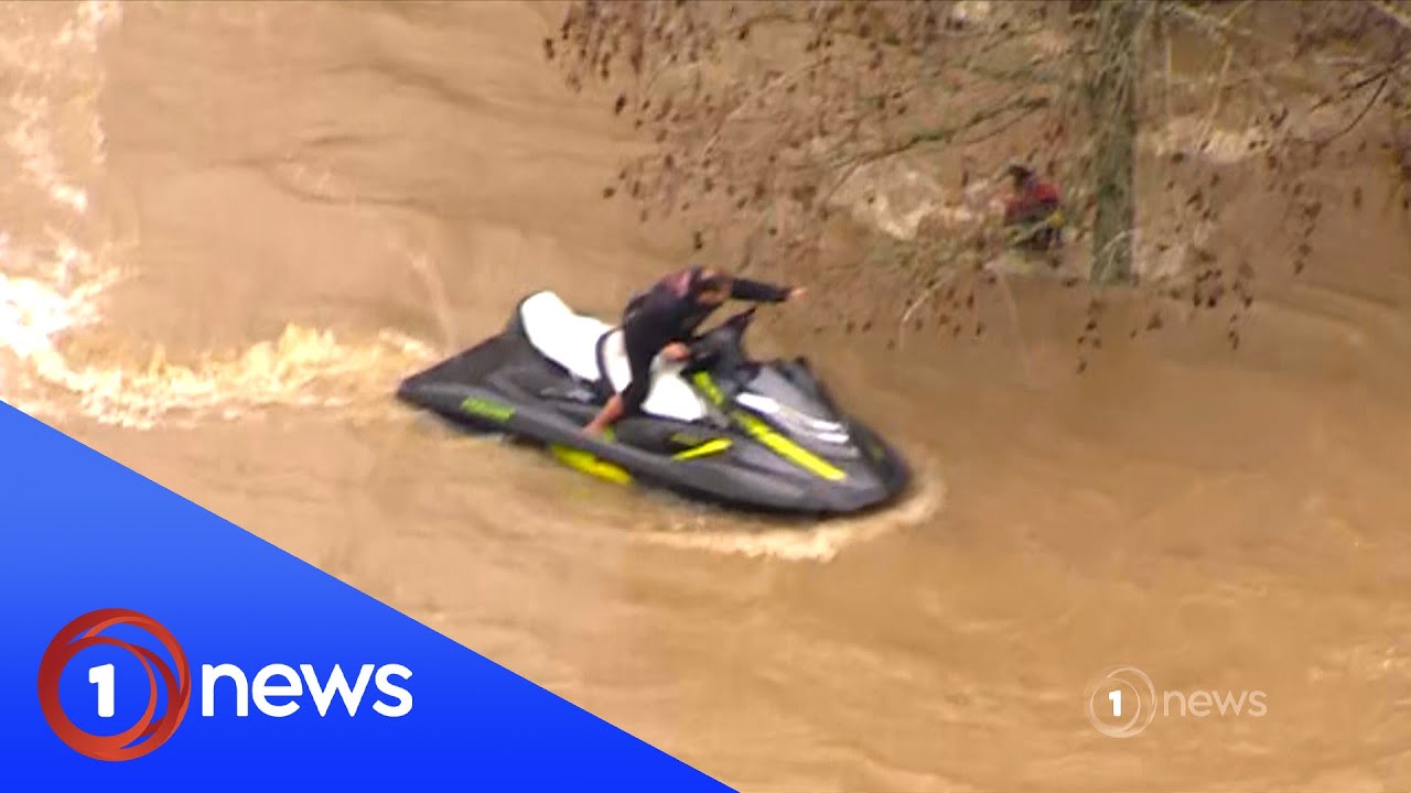 Jet skier launches rescue mission in flood-ravaged West Auckland