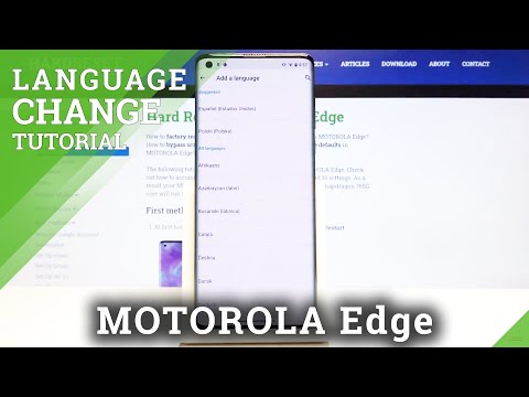 How to Change Language in MOTOROLA Edge