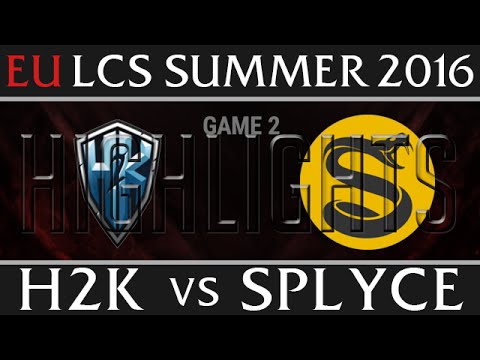 H2K vs Splyce Game 2 Highlights, Week 8 EU LCS Day 2 Summer 2016 - H2K vs SPY G2