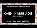 Kabhi Kabhi Aditi Lyrics | With English Translation