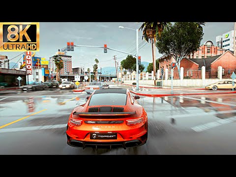 GTA 5 - 8k Resolution Rain Enhancement Script - NEW 2022 Ray Tracing  RTX 3090 Graphics Mod!