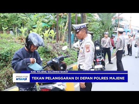 SATLANTAS POLRES MAJENE OPERASI TEKAN PELANGGARAN LALU LINTAS
