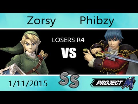 SGT 01/11 - Zorsy (Link, C. Falcon) Vs. Phibzy (Marth) Project M Losers Round 4