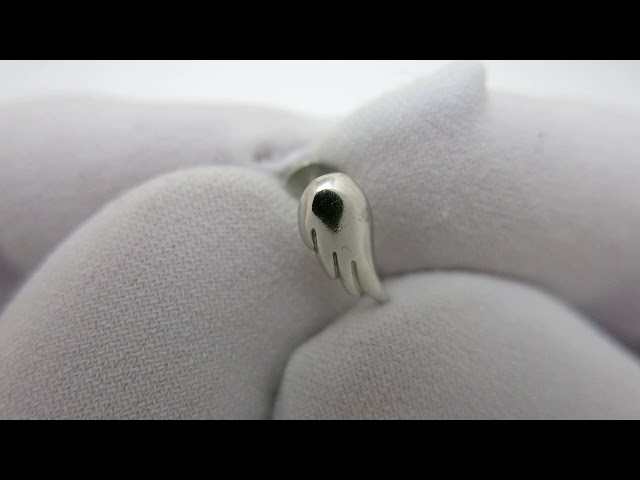 Срібні сережки пусети "Крило" сжх109 Відео огляд