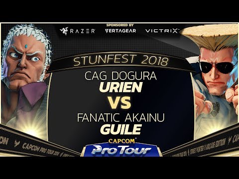 CAG Dogura (Urien) vs Fnatic Akainu (Guile) - Stunfest 2018 Pools - SFV - CPT 2018