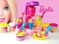 Barbie Fábrica de Sorvetes Massinha e Acessórios ...