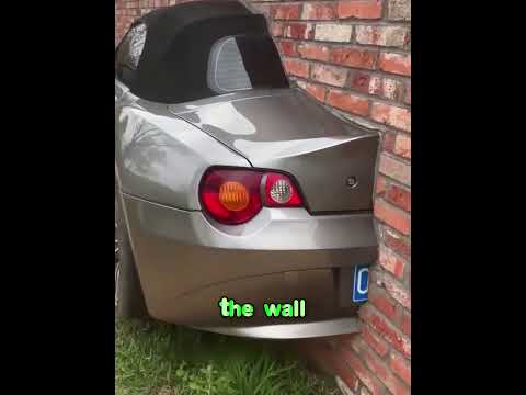 The Car Was STUCK in the Wall… Or Was It 😱🚗