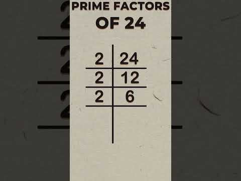 Prime Factors of 24 / Prime factorisation / #shorts / #primefactor