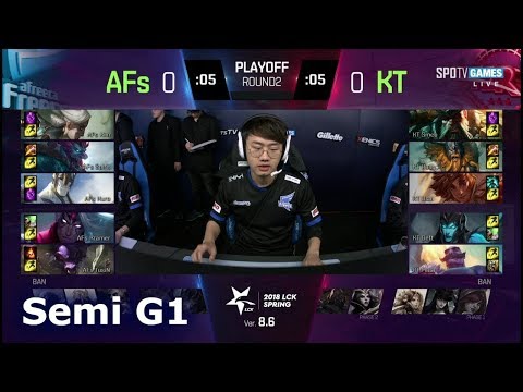 AFS vs KT Game 1 -  Semi Finals S8 LCK Spring 2018 Play Offs - Afreeca Freecs vs KT Rolster G1 1080p