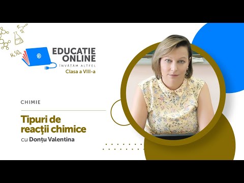 Chimie, Clasa a VIII-a, Tipuri de reacţii chimice