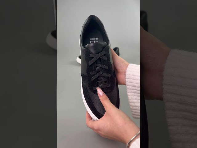 Чоботи жіночі шкіряні байка хутро 592641 Чорний Кеди чоловічі шкіряні 589487 Чорні