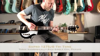 Video thumbnail for Supro 1275JB Tri Tone Electric Guitar Demo by GuitarsToBePlayed