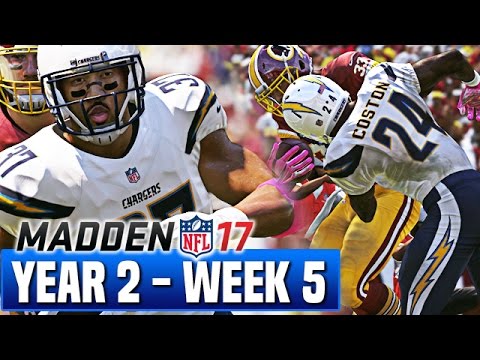 Madden 17 Chargers Franchise Year 2 - Week 5 @ Redskins - Ep.28