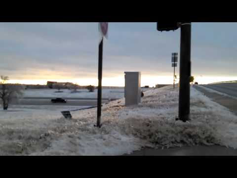 Lake Hefner after ice storm.